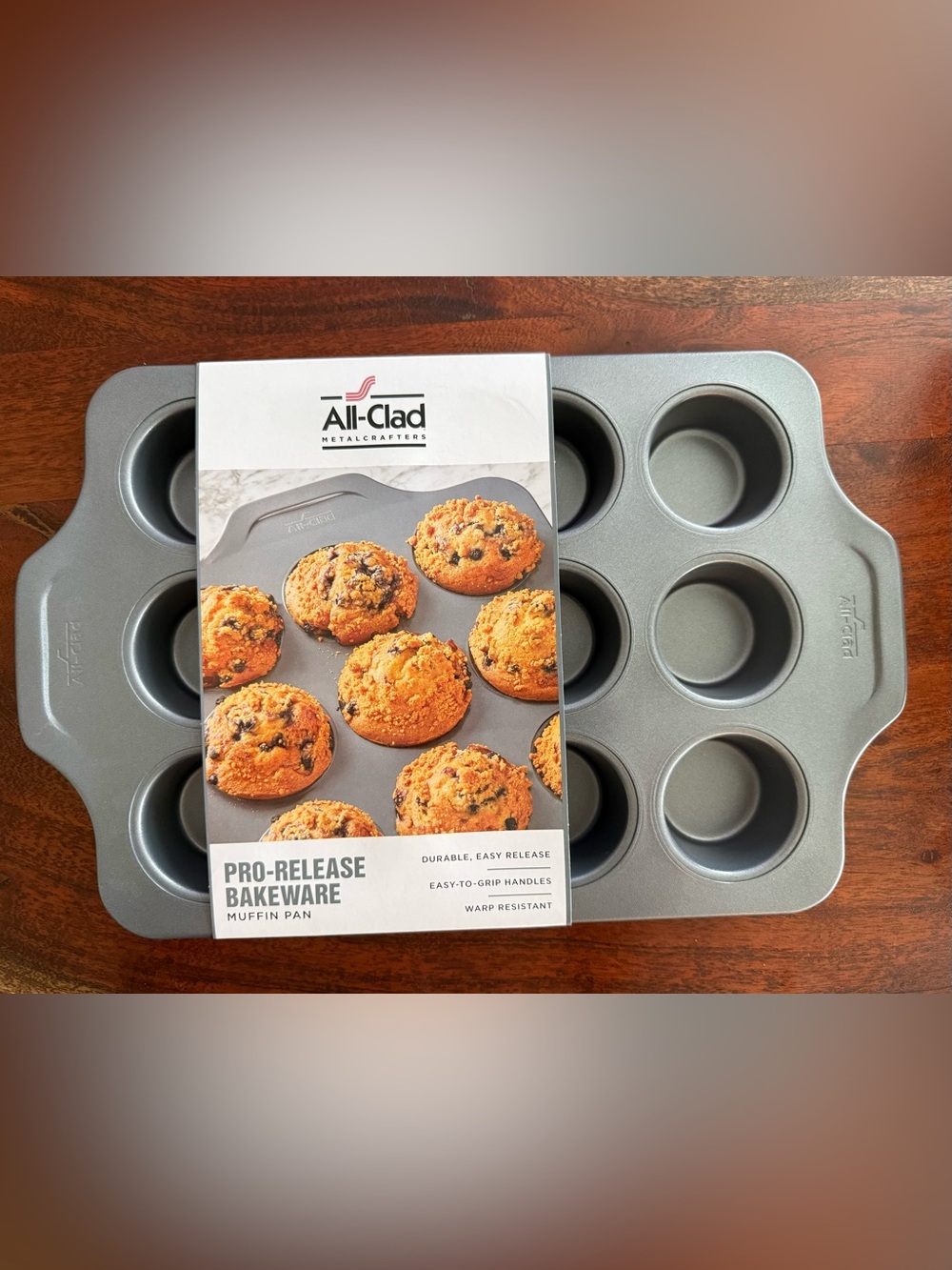 All-Clad Pro-Release Bakeware 12-Cup Muffin Pan - Gray